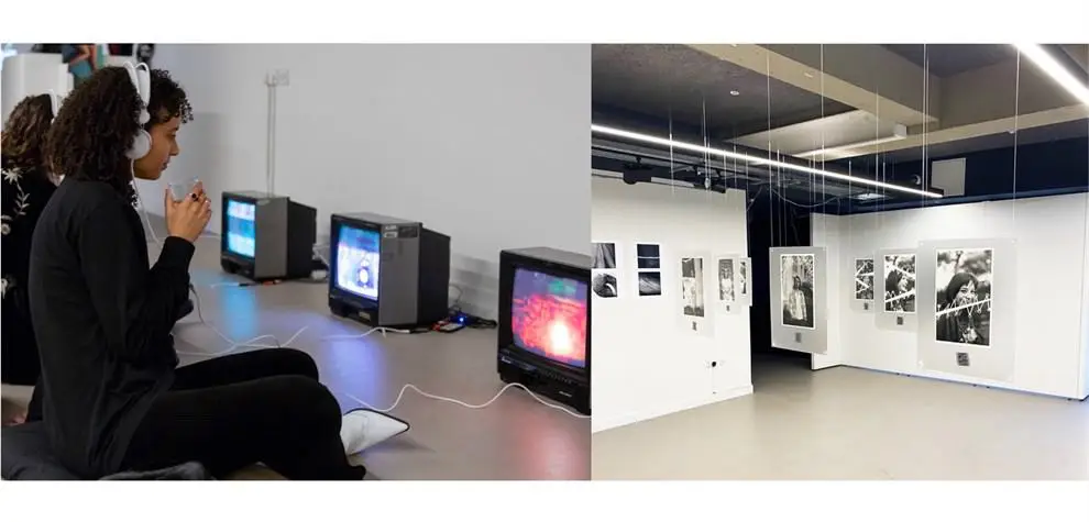 Photography art work at graduate show