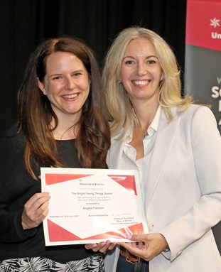 Angela Freeman with course leader Liz Hawkins