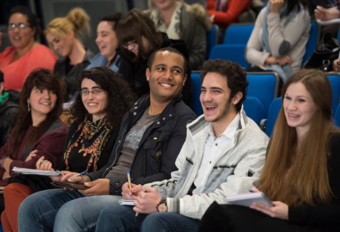 Group of students in a lecture theatre