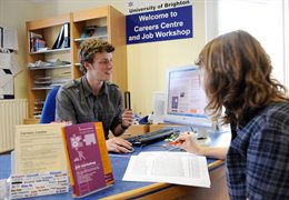 Chatting with a careers adviser