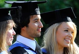 Graduating students in academic caps