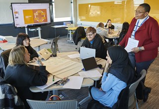 Teacher training event in classroom