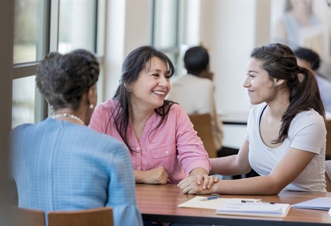 Mother with daughter starting university