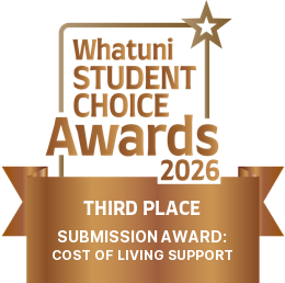 Whatuni Student Choice Awards 2026. Third place submission award: Cost of living support
