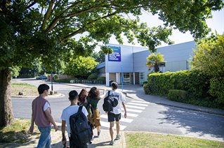 Students walking on Moulsecoomb campus