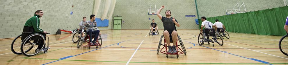 Wheelchair basketball match