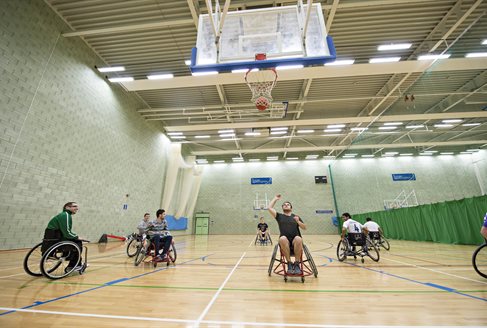 Wheelchair basketball match